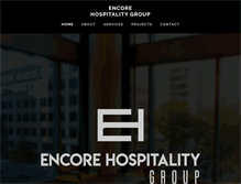 Tablet Screenshot of encorehospitalitygroup.com